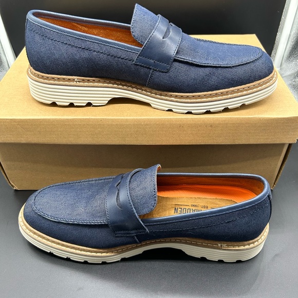 Steve Madden Ewald Penny Loafer men’s size 7.5 Navy Blue - Picture 4 of 7